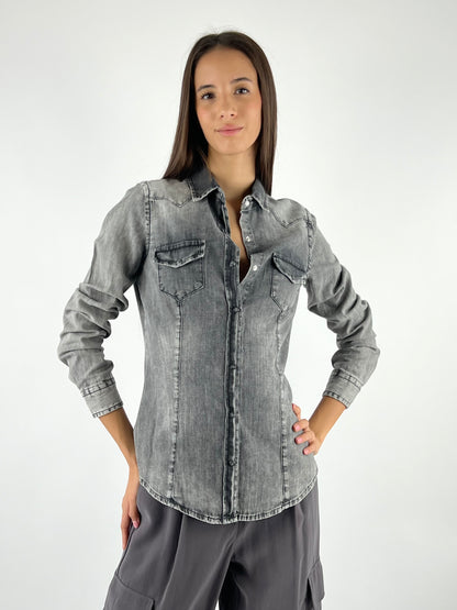 SUSY MIX - CAMICIA JEANS STONE WASH