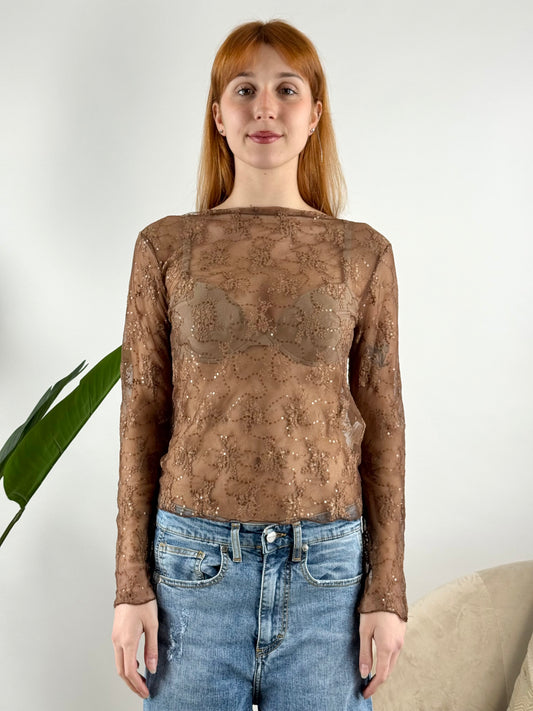 SUSY MIX - MAGLIA PIZZO MICRO PAILLETTES