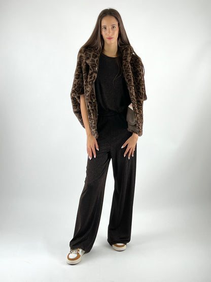 KONTATTO - MANTELLA ECOPELLICCIA ANIMALIER