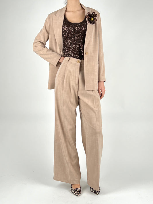 HAVEONE - PANTALONE PALAZZO PINCES