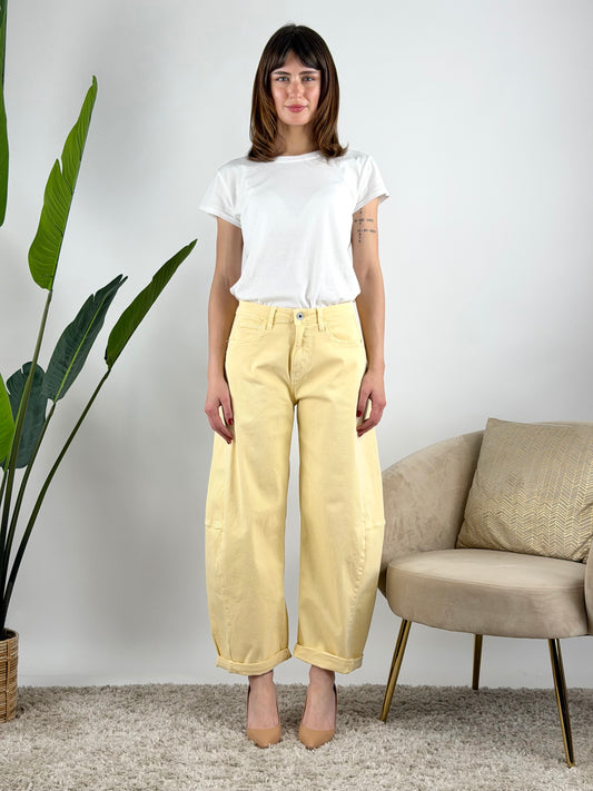 DEVA - JEANS BARREL COLORATO