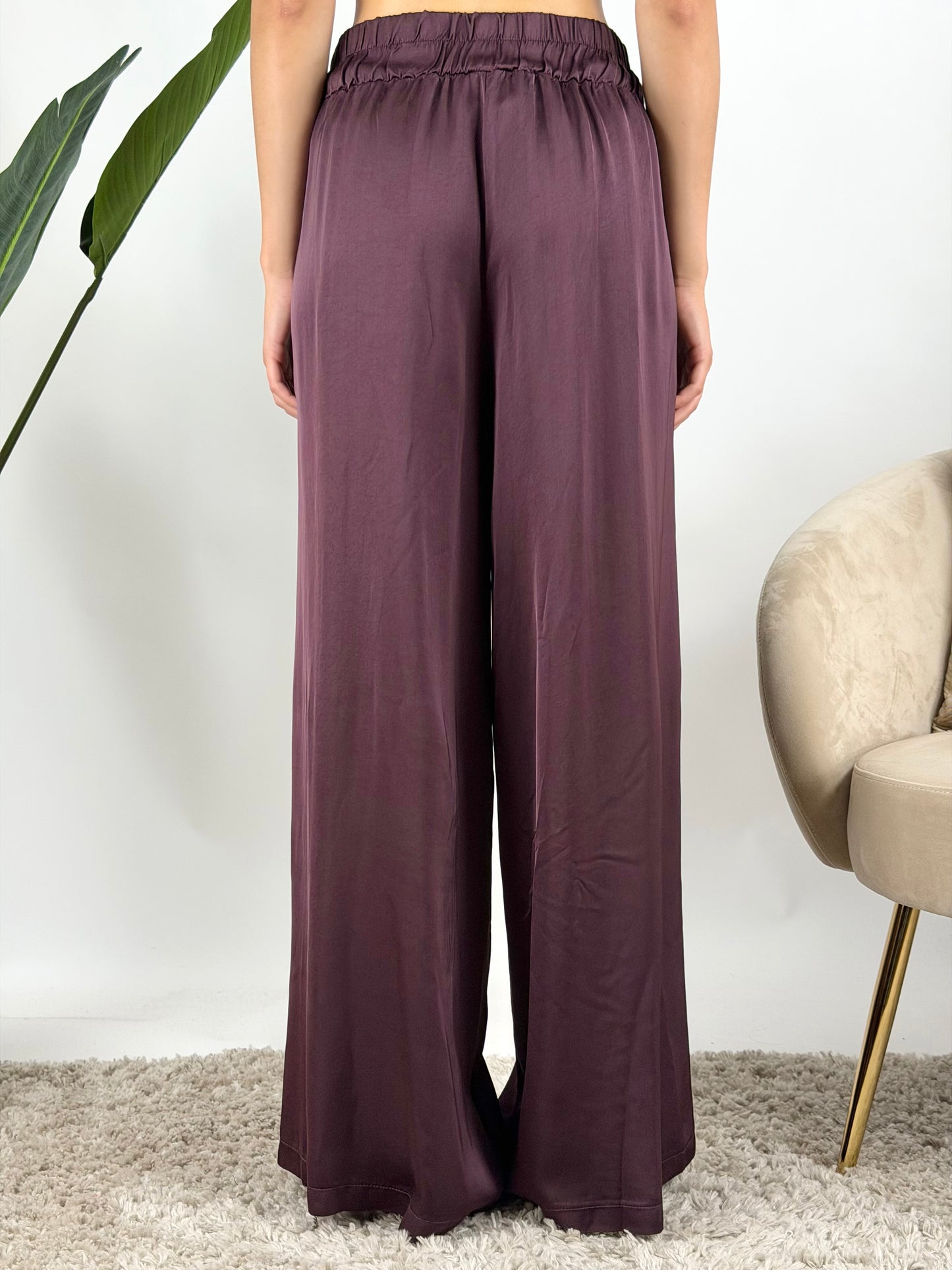 SUSY MIX - PANTALONE PALAZZO SATIN