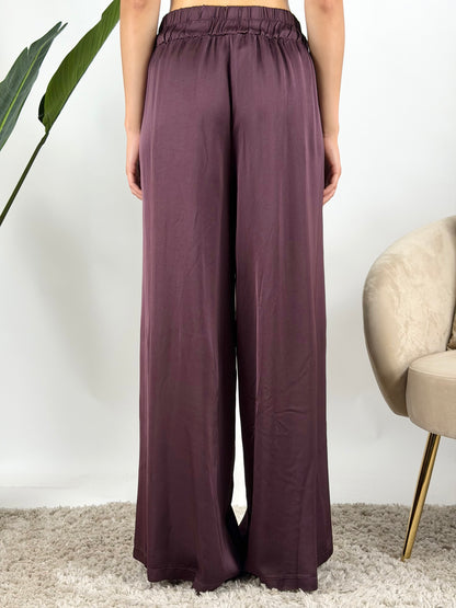 SUSY MIX - PANTALONE PALAZZO SATIN