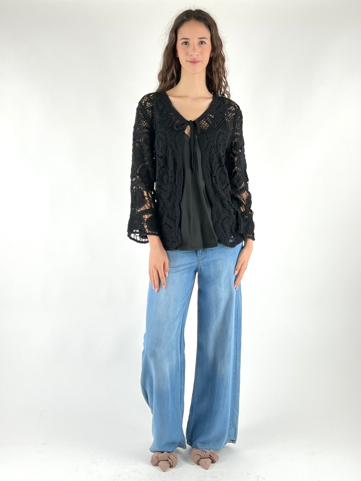 SUSY MIX - CARDIGAN CROCHET LACCIO