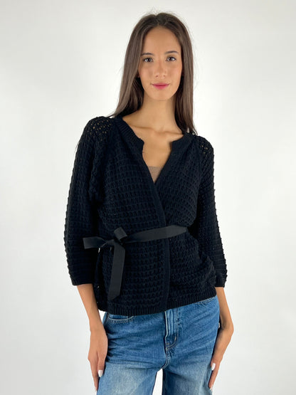 DEVA - CARDIGAN CROCHET CINTURA