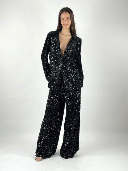 DEVA - PANTALONE CINIGLIA PAILLETTES
