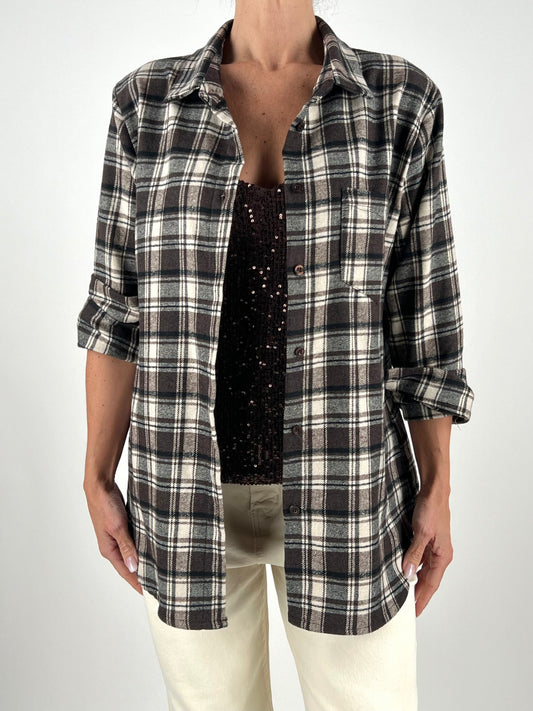 DEVA - CAMICIA CHECK LUNGA