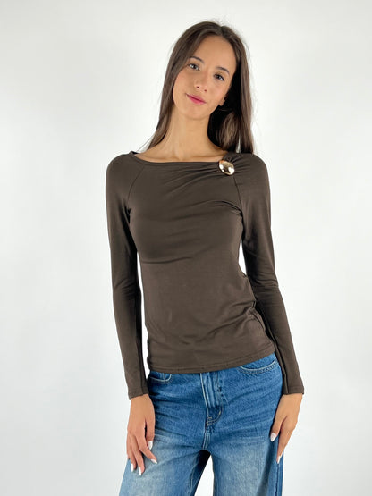 SUSY MIX - MAGLIA CON ACCESSORIO LATERALE