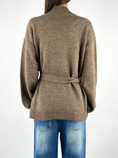 KONTATTO - CARDIGAN LUREX SPILLA