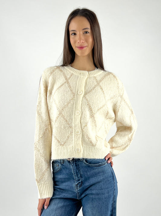 DEVA COUTURE PARIS - CARDIGAN COREANA MICRO PAILLETTES