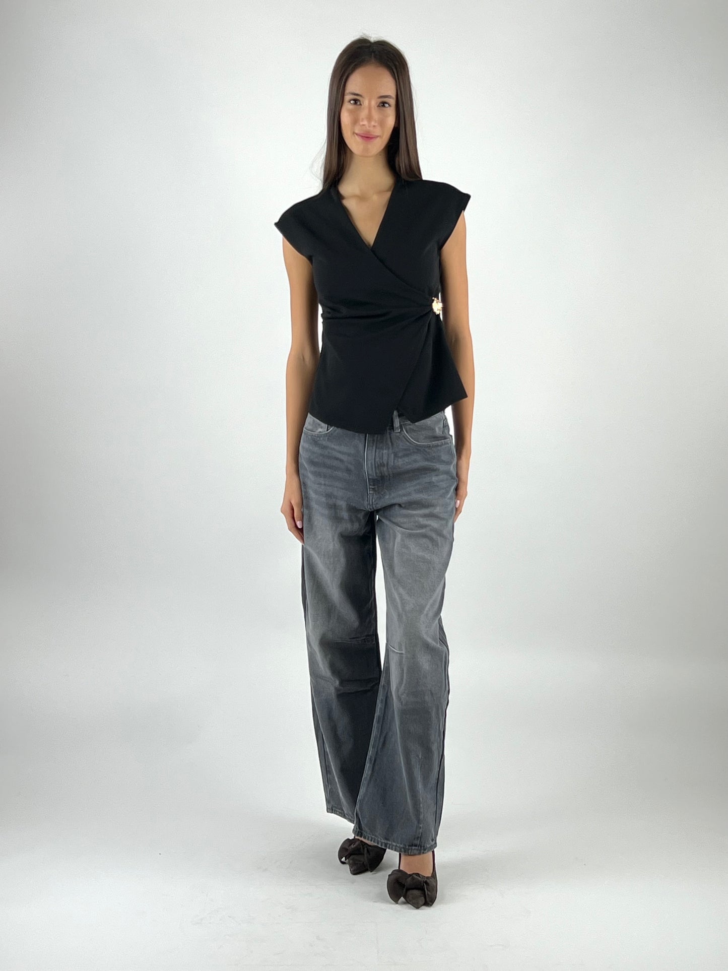 DEVA - TOP INCROCIO SPILLA