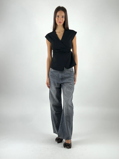 DEVA - TOP INCROCIO SPILLA