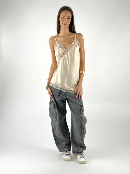 DEVA - TOP ASIMMETRICO PIZZO