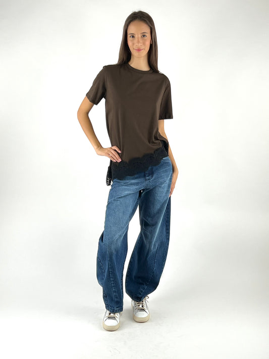 TENSIONE IN - T-SHIRT BORDO PIZZO