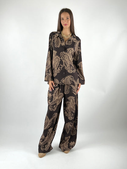 DEVA - PANTALONE PALAZZO FANTASIA