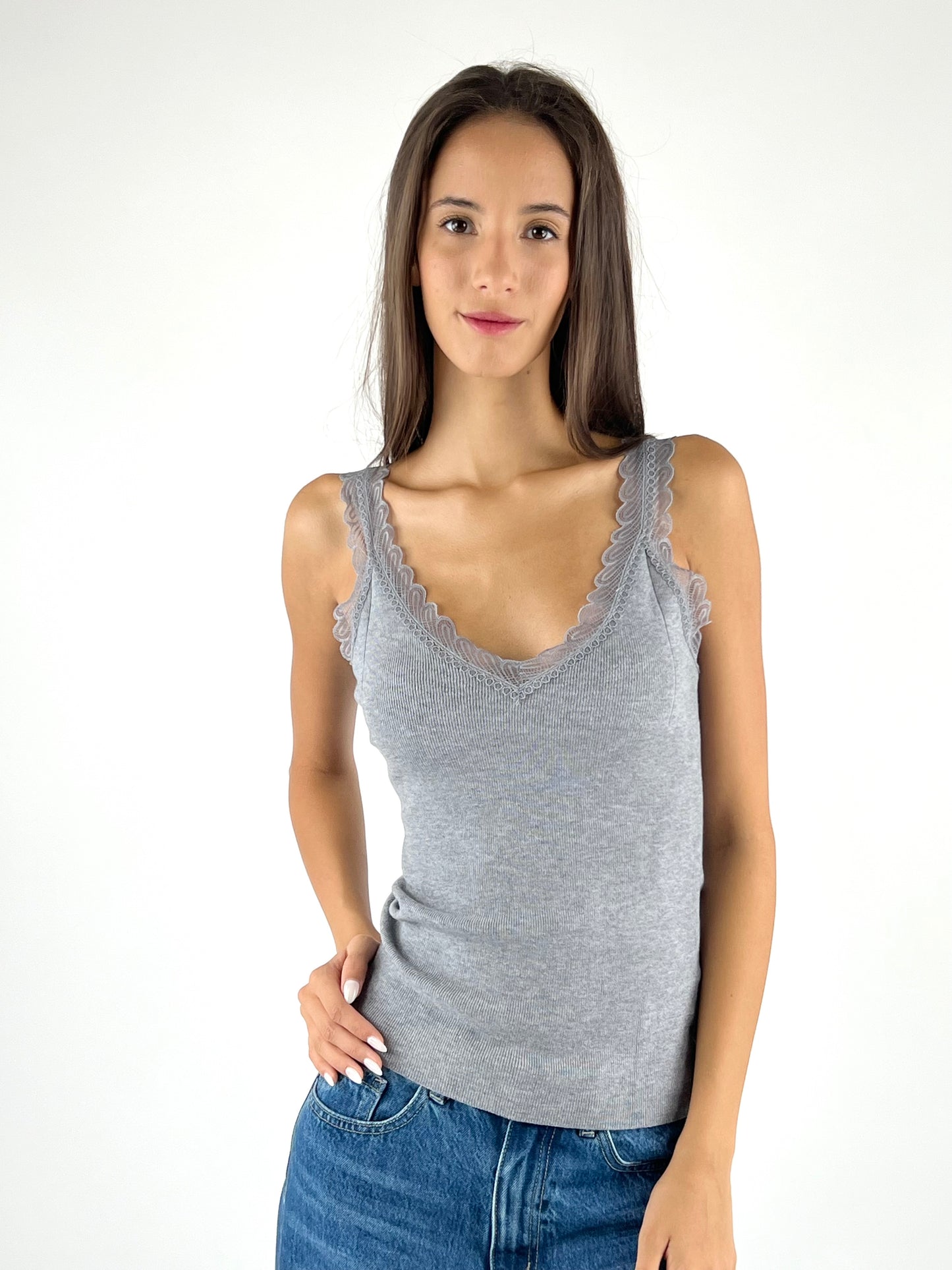 SUSY MIX - CANOTTA IN MAGLIA PIZZO