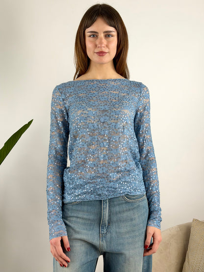 SUSY MIX - MAGLIA PIZZO PAILLETTES