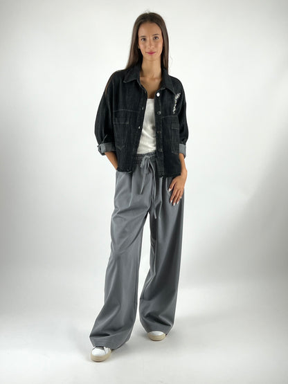 DEVA - GIACCA DENIM STRASS