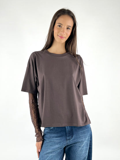 SUSY MIX - MAGLIA MANICA PIZZO