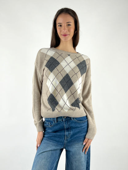 MOTEL - MAGLIA GIROCOLLO LOSANGHE