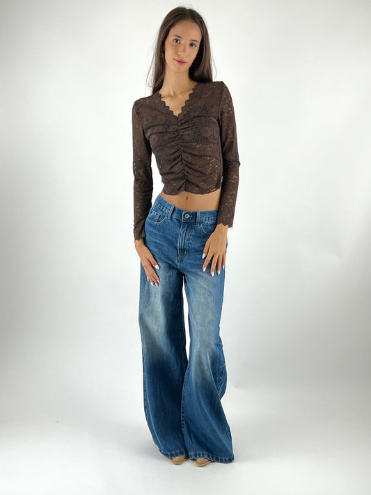 SUSY MIX - MAGLIA DRAPPEGGIO PIZZO