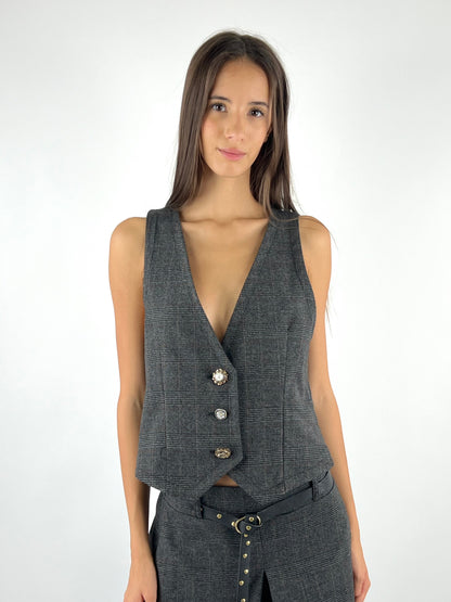 SUSY MIX - GILET GALLES BOTTONI GIOIELLO