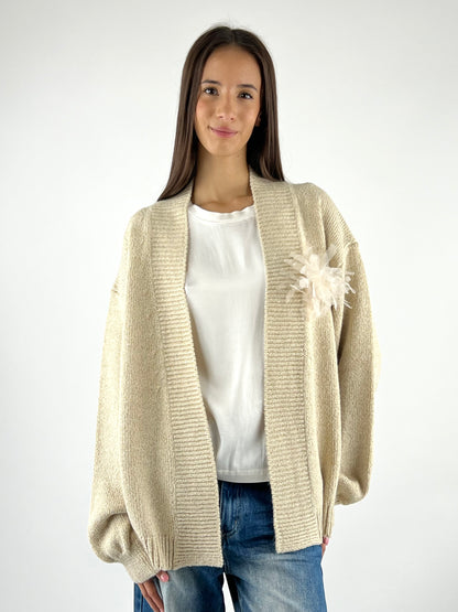 KONTATTO - CARDIGAN LUREX SPILLA
