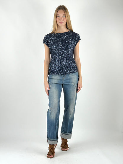 SUSY MIX - MAGLIA BARCA FULL PAILLETTES
