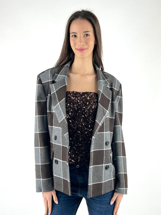 MOTEL - GIACCA CHECK DOPPIOPETTO