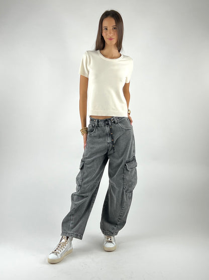 TENSIONE IN - JEANS BARREL CARGO