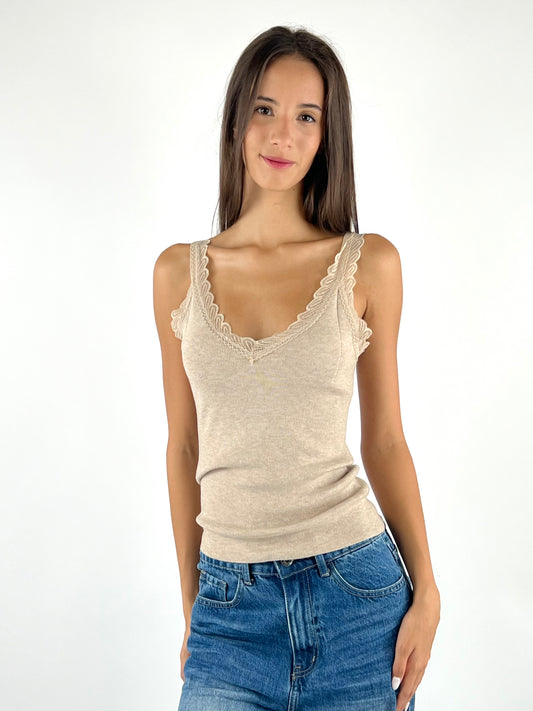 SUSY MIX - CANOTTA IN MAGLIA PIZZO