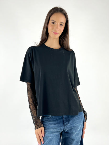 SUSY MIX - MAGLIA MANICA PIZZO