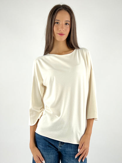 KONTATTO - MAGLIA GIROCOLLO OVER ROTOLINO