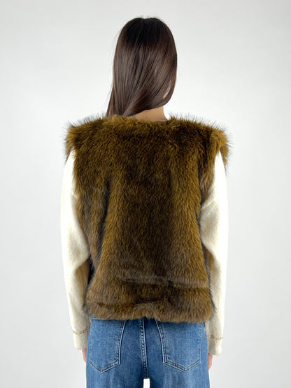 DEVA COUTURE PARIS - GILET ECOPELLICCIA
