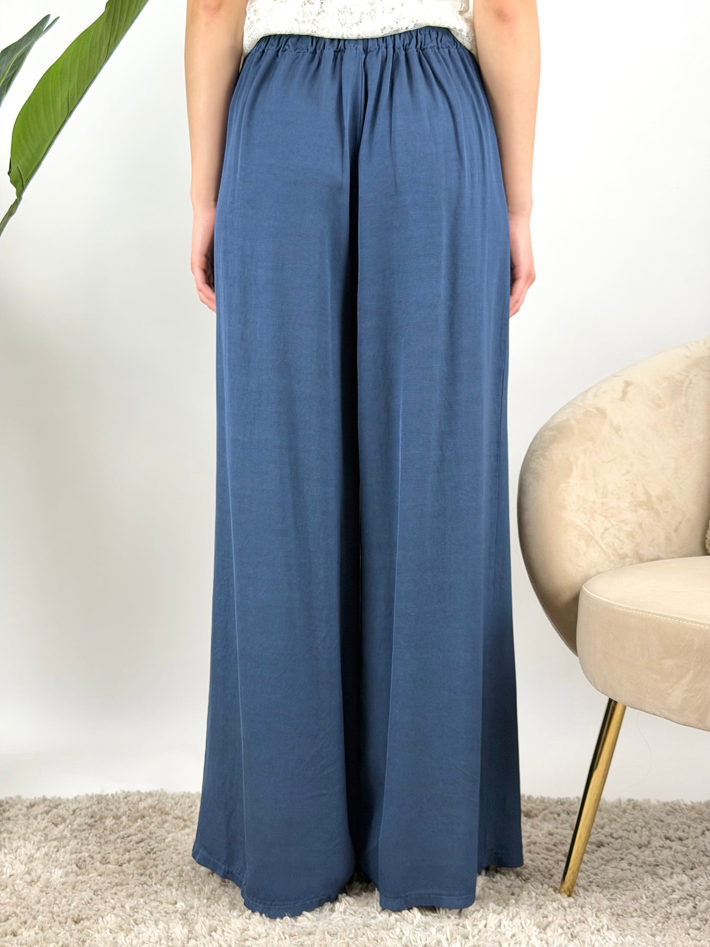 DEVA - PANTALONE PALAZZO DOPPIA PINCES