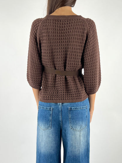 DEVA - CARDIGAN CROCHET CINTURA