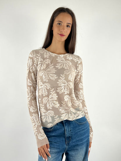 SUSY MIX - MAGLIA PAILLETTES RICAMI M/L