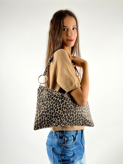 DEVA - BORSA ANELLI ANIMALIER
