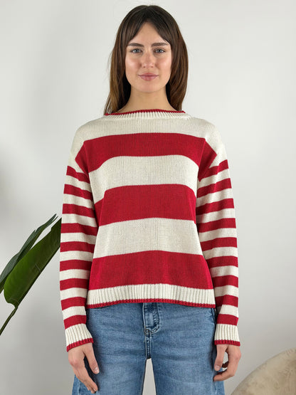 TENSIONE IN - MAGLIA GIROCOLLO RIGHE