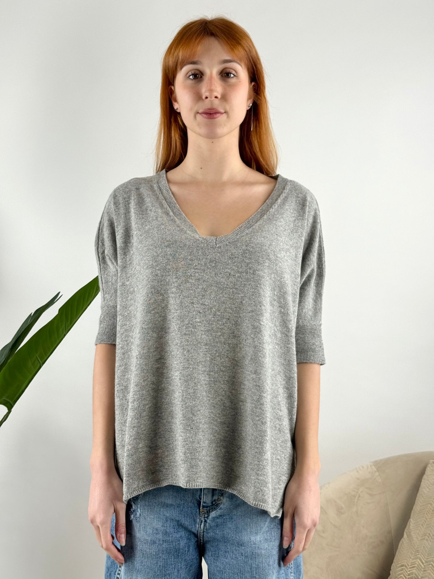 DEVA - MAGLIA KIMONO SCOLLO PUNTA