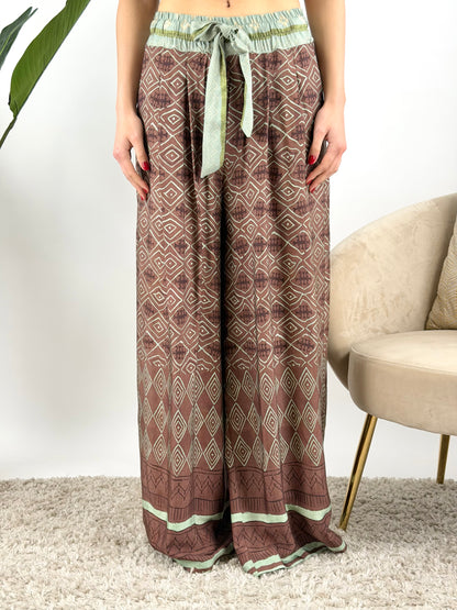 WU'SIDE - PANTALONE PALAZZO ETNICO