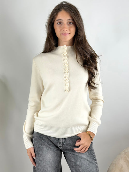 HAVEONE - MAGLIA BOTTONCINI ROUCHES