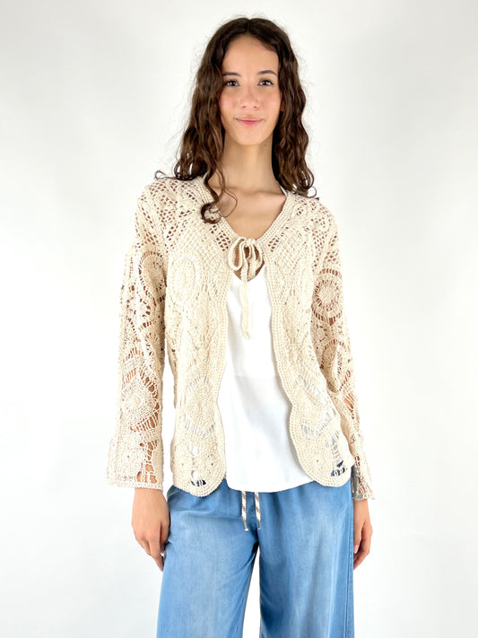 SUSY MIX - CARDIGAN CROCHET LACCIO