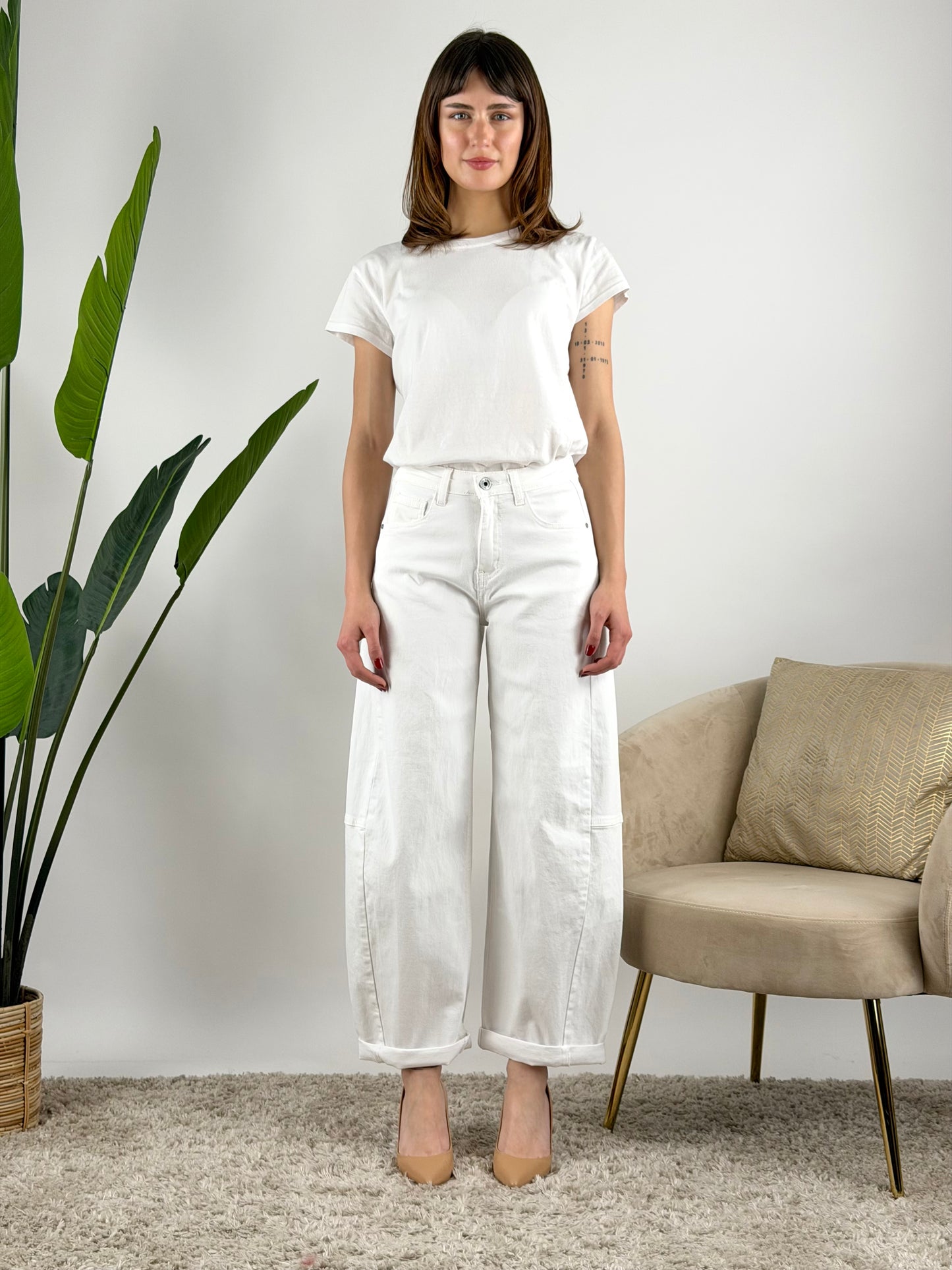 DEVA - JEANS BARREL COLORATO