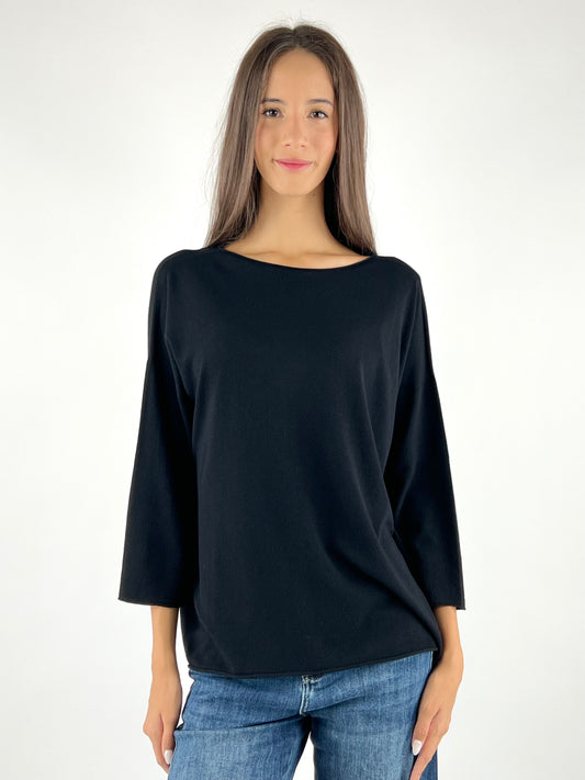 KONTATTO - MAGLIA GIROCOLLO OVER ROTOLINO