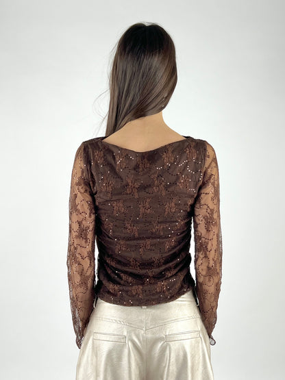 DEVA - MAGLIA MICRO PAILLETTES TULLE