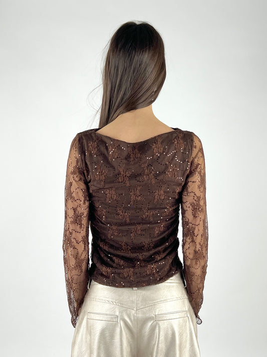 DEVA - MAGLIA MICRO PAILLETTES TULLE