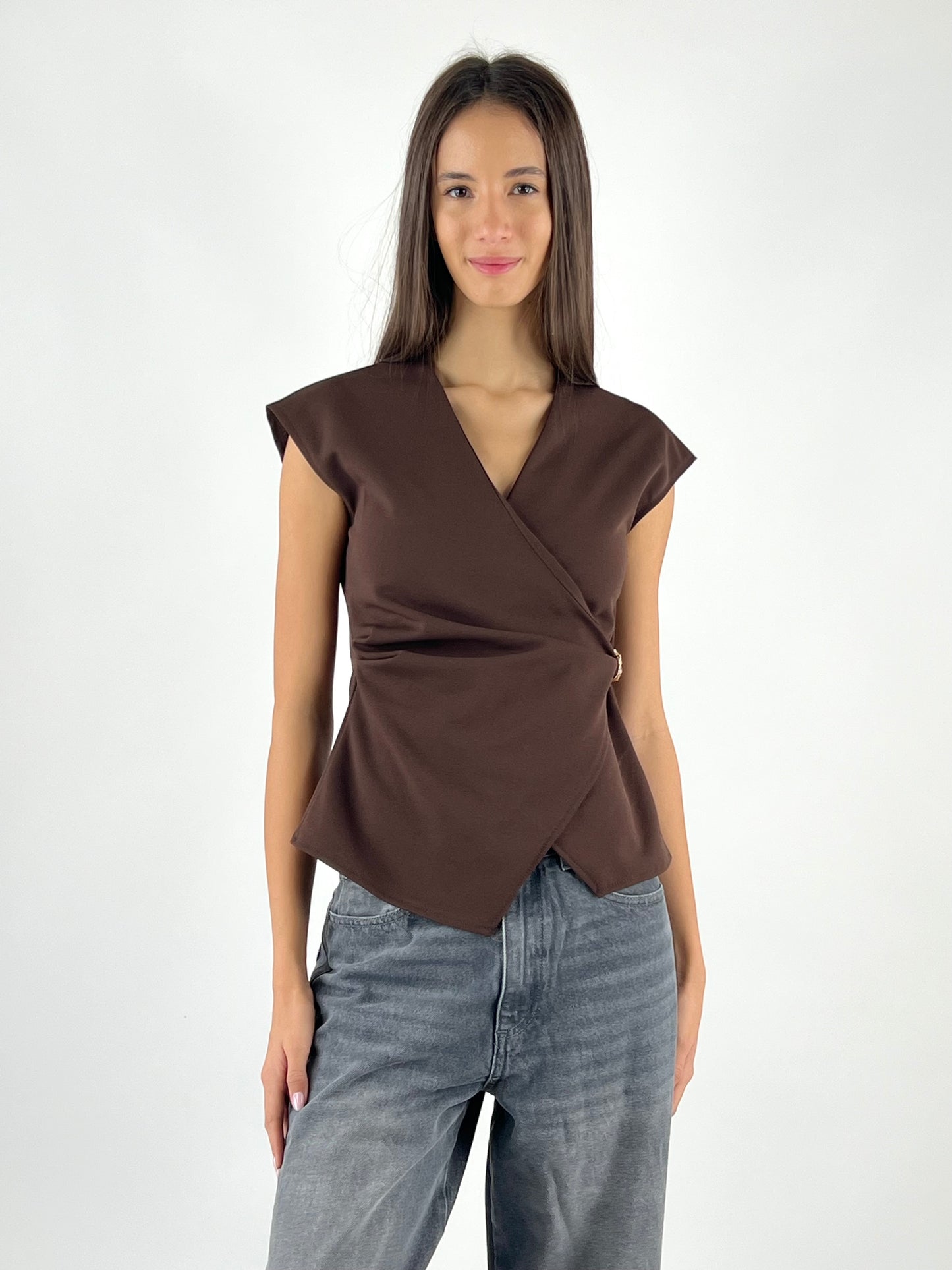 DEVA - TOP INCROCIO SPILLA