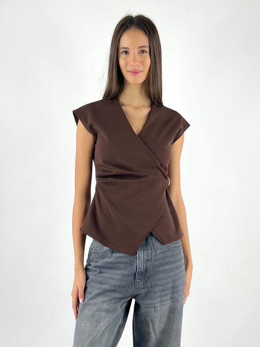 DEVA - TOP INCROCIO SPILLA