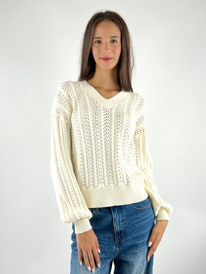 SUSY MIX - MAGLIA AJOURÉ MICRO PAILLETTES